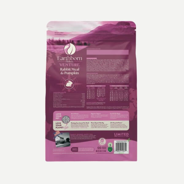 Earthborn Holistic Venture Rabbit Meal Pumpkin Dry Dog Food