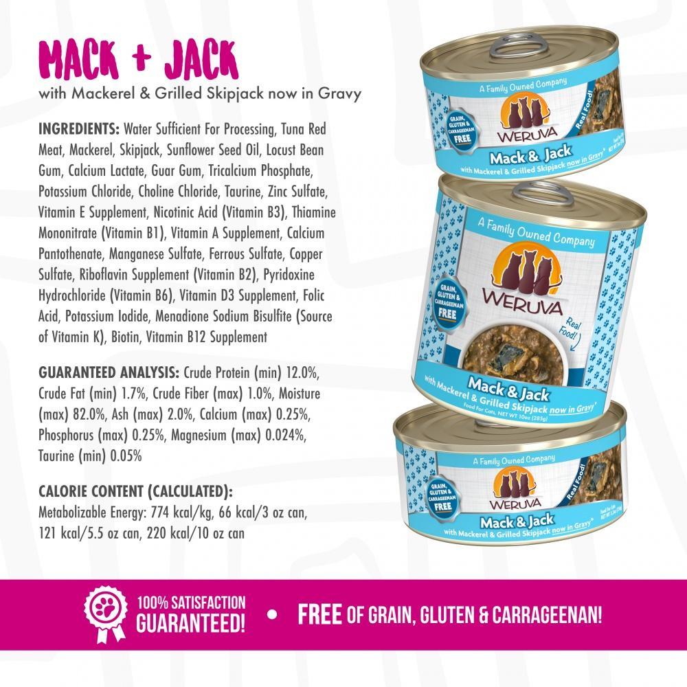 Weruva Mack And Jack With Mackerel and Grilled Skipjack Canned Cat