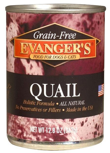 Evangers Grain Free Quail Canned Food for Dogs and Cats