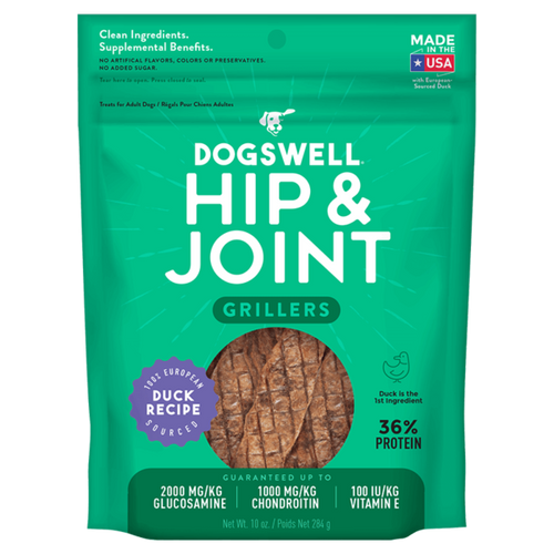 Dogswell Hip & Joint Grillers Treats, Duck Recipe