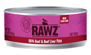 Rawz 96% Beef & Beef Liver Pate Cat Food