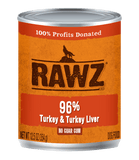 RAWZ® 96% Turkey & Turkey Liver Dog Food