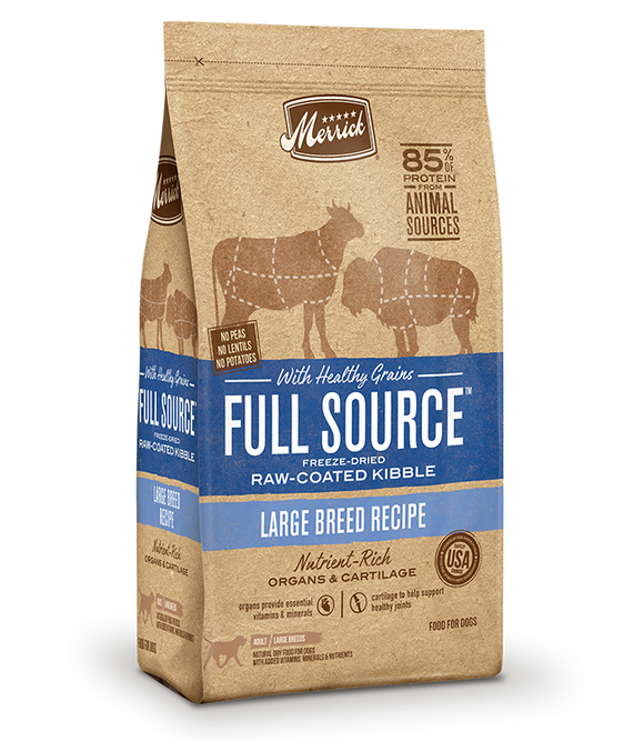 Merrick Full Source with Healthy Grains Raw-Coated Kibble Large Breed Recipe Dry Dog Food