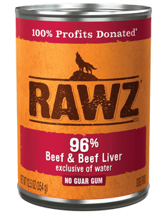 Rawz 96% Beef & Beef Liver Dog Food