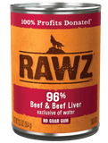 Rawz 96% Beef & Beef Liver Dog Food