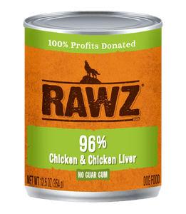 Rawz 96% Chicken & Chicken Liver Dog Food