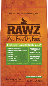 Rawz Dehydrated Chicken, Turkey & Chicken Recipe Meal Free Dry Dog Food