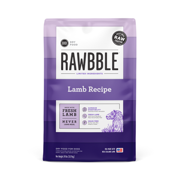 Bixbi Pet Rawbble® Dry Food for Dogs – Lamb Recipe (4LB)